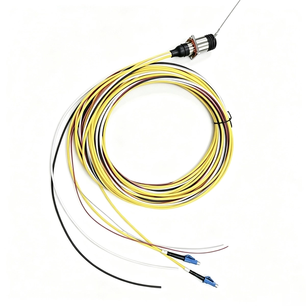 One multimode fiber optic cable has no light 